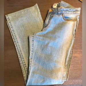 Vintage Cache Gold Chain Lined Jeans , 12 Bootcut Light Wash